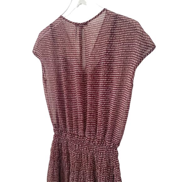 CASUAL CASUAL STREET MAROON PRINTED DRESS SIZE MEDIUM - Picture 6 of 9